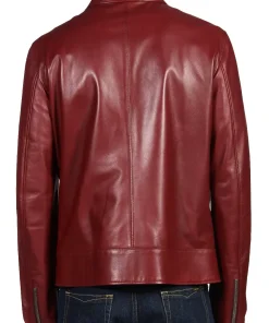 mens-classic-collar-burgundy-faux-leather-biker-jacket