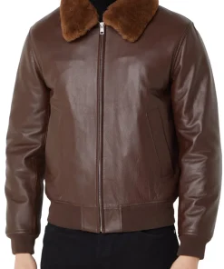 mens-dark-brown-faux-leather-jacket-with-detachable-faux-fur-collar