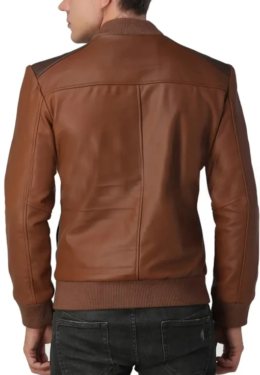 mens-faux-leather-brown-bomber-jacket