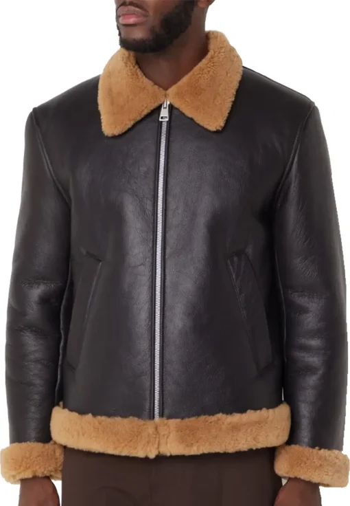 mens-faux-leather-shearling-dark-brown-jacket