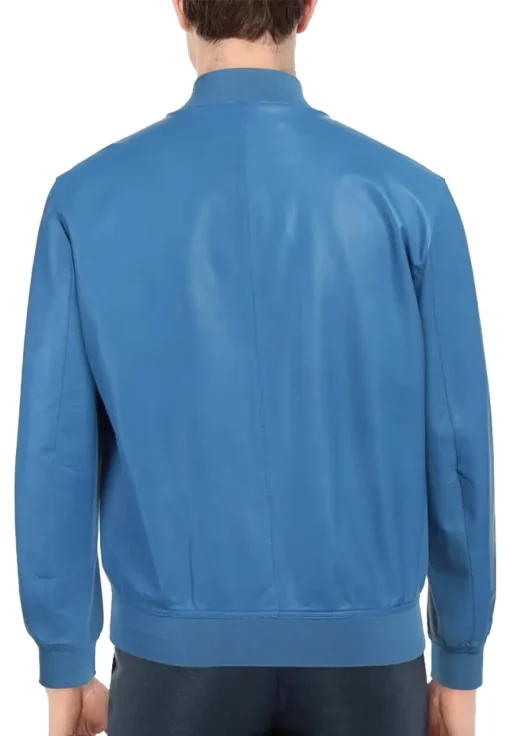 mens-grained-blue-faux-leather-bomber-jacket