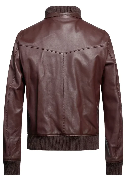 mens-long-sleeve-chocolate-faux-leather-bomber-jacket