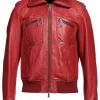 mens-long-sleeve-red-faux-leather-bomber-jacket