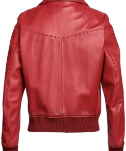 mens-long-sleeve-red-faux-leather-bomber-jacket