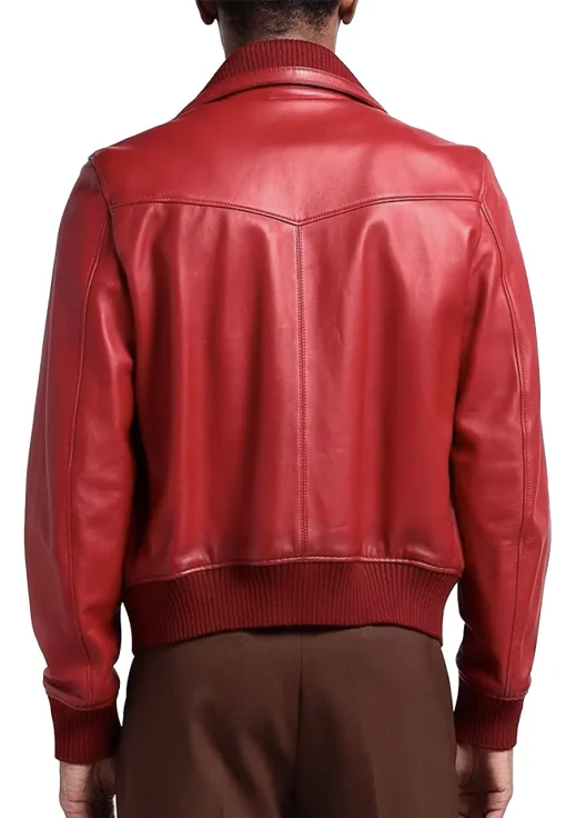 mens-long-sleeve-red-faux-leather-bomber-jacket