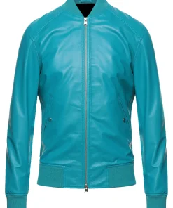 mens-sky-blue-faux-leather-bomber-jacket