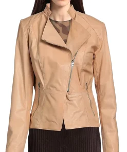 womens-biker-beige-faux-leather-jacket