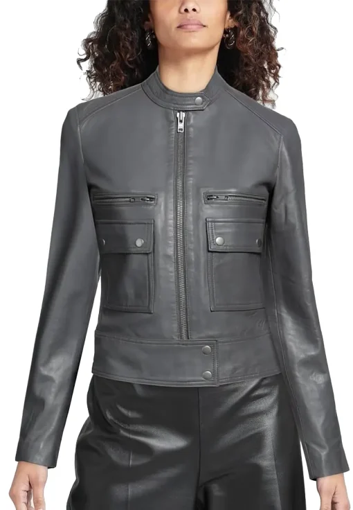 womens-biker-grey-faux-leather-jacket