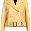 womens-biker-yellow-faux-leather-belted-jacket