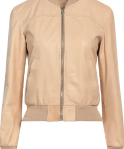 womens-bomber-beige-faux-leather-jacket