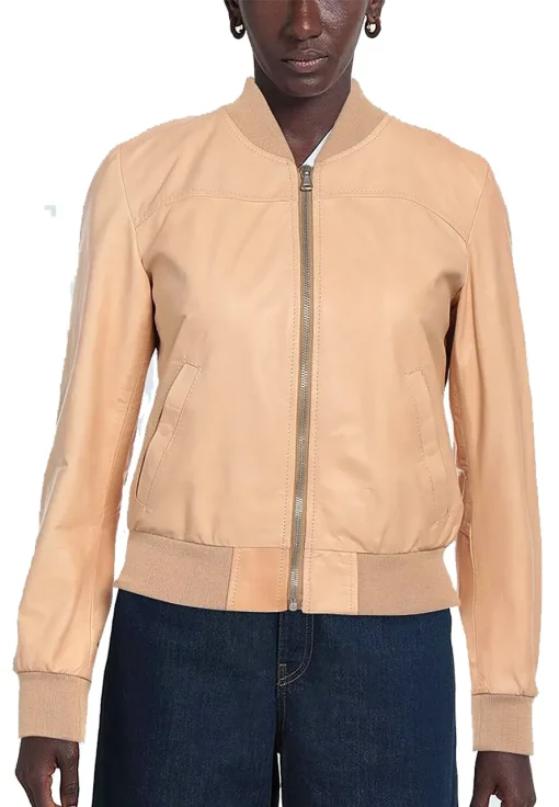 womens-bomber-beige-faux-leather-jacket