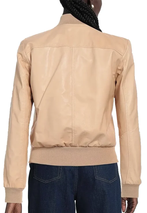 womens-bomber-beige-faux-leather-jacket