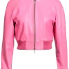 womens-bomber-pink-faux-leather-jacket