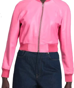 womens-bomber-pink-faux-leather-jacket