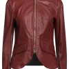 womens-burgundy-faux-leather-blazer
