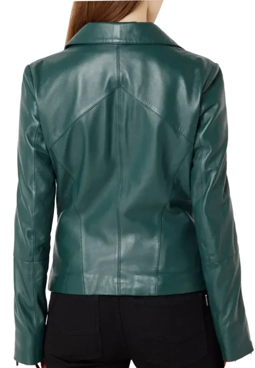 womens-cherry-green-faux-leather-biker-jacket-with-zip-pockets