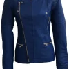 womens-collarless-blue-faux-leather-quilted-shoulder-jacket