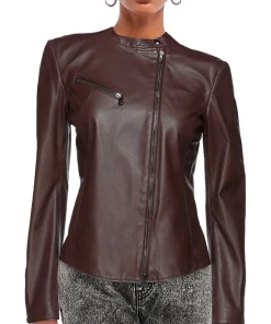 womens-dark-brown-faux-leather-jacket
