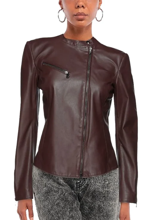 womens-dark-brown-faux-leather-jacket
