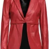 womens-faux-leather-red-blazer