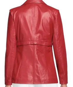 womens-faux-leather-red-blazer