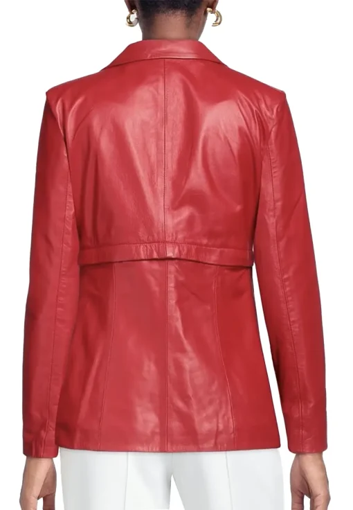 womens-faux-leather-red-blazer