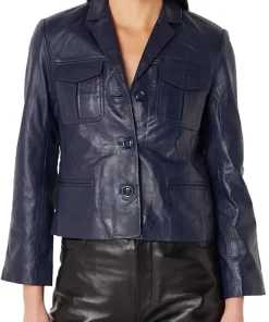 womens-liams-dark-blue-faux-leather-jacket