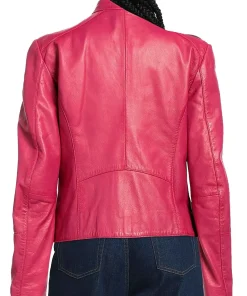 womens-pink-faux-leather-jacket