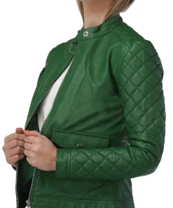 womens-quilted-sleeves-green-faux-leather-jacket