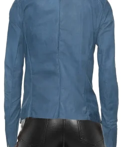 womens-round-collar-blue-faux-leather-biker-jacket