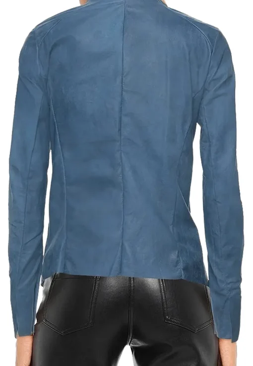 womens-round-collar-blue-faux-leather-biker-jacket