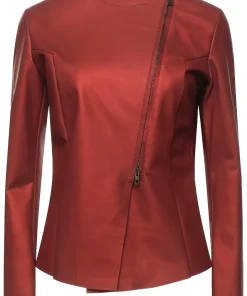 womens-round-collar-brick-red-faux-leather-jacket