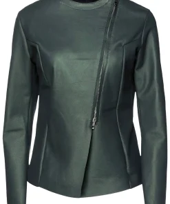 womens-round-collar-green-faux-leather-biker-jacket