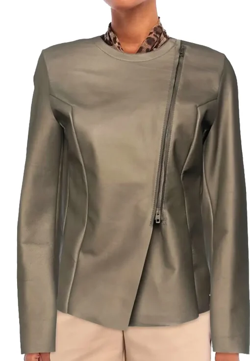 womens-round-collar-khaki-faux-leather-jacket