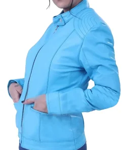 womens-sky-blue-faux-leather-jacket