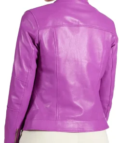 womens-smooth-biker-purple-faux-leather-jacket