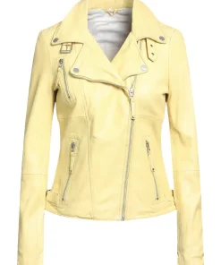 womens-yellow-biker-faux-leather-jacket