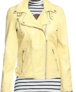 womens-yellow-biker-faux-leather-jacket