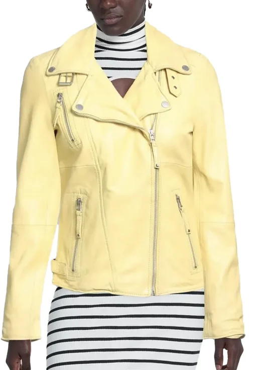 womens-yellow-biker-faux-leather-jacket