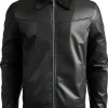 mens-black-faux-leather-teddy-lined-jacket