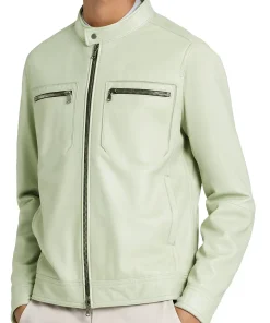mens-grained-green-faux-leather-jacket