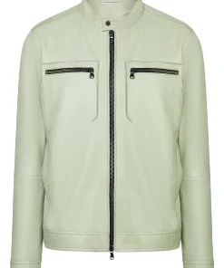 mens-grained-green-faux-leather-jacket