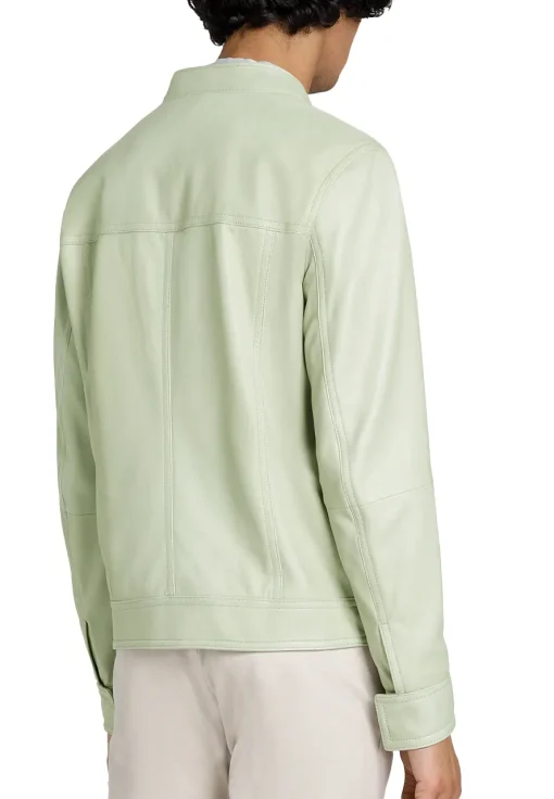 mens-grained-green-faux-leather-jacket