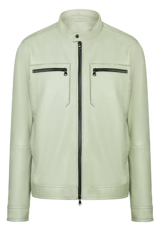 mens-grained-green-faux-leather-jacket