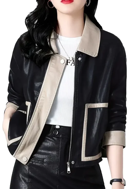 womens-black-faux-leather-jacket
