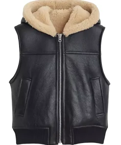womens-black-faux-leather-shearling-lined-vest