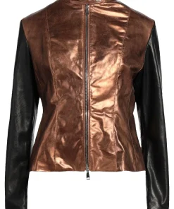 womens-black-sleeve-bronze-faux-leather-biker-jacket