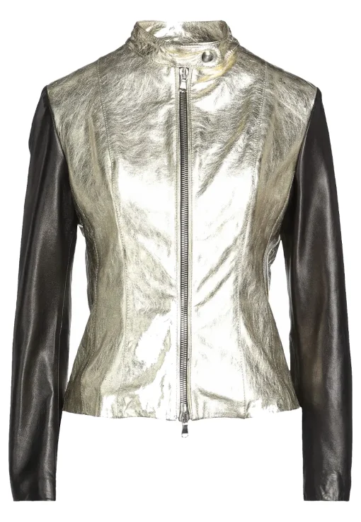 womens-black-sleeve-silver-faux-leather-biker-jacket