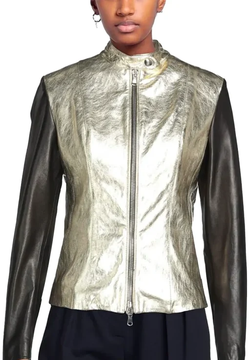 womens-black-sleeve-silver-faux-leather-biker-jacket