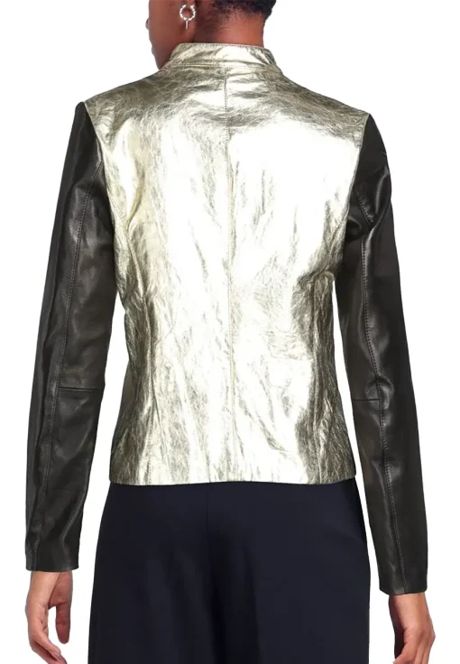 womens-black-sleeve-silver-faux-leather-biker-jacket